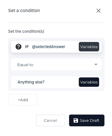 Condition Setup