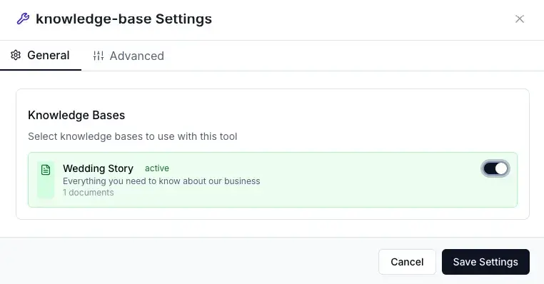 Knowledge Base Settings