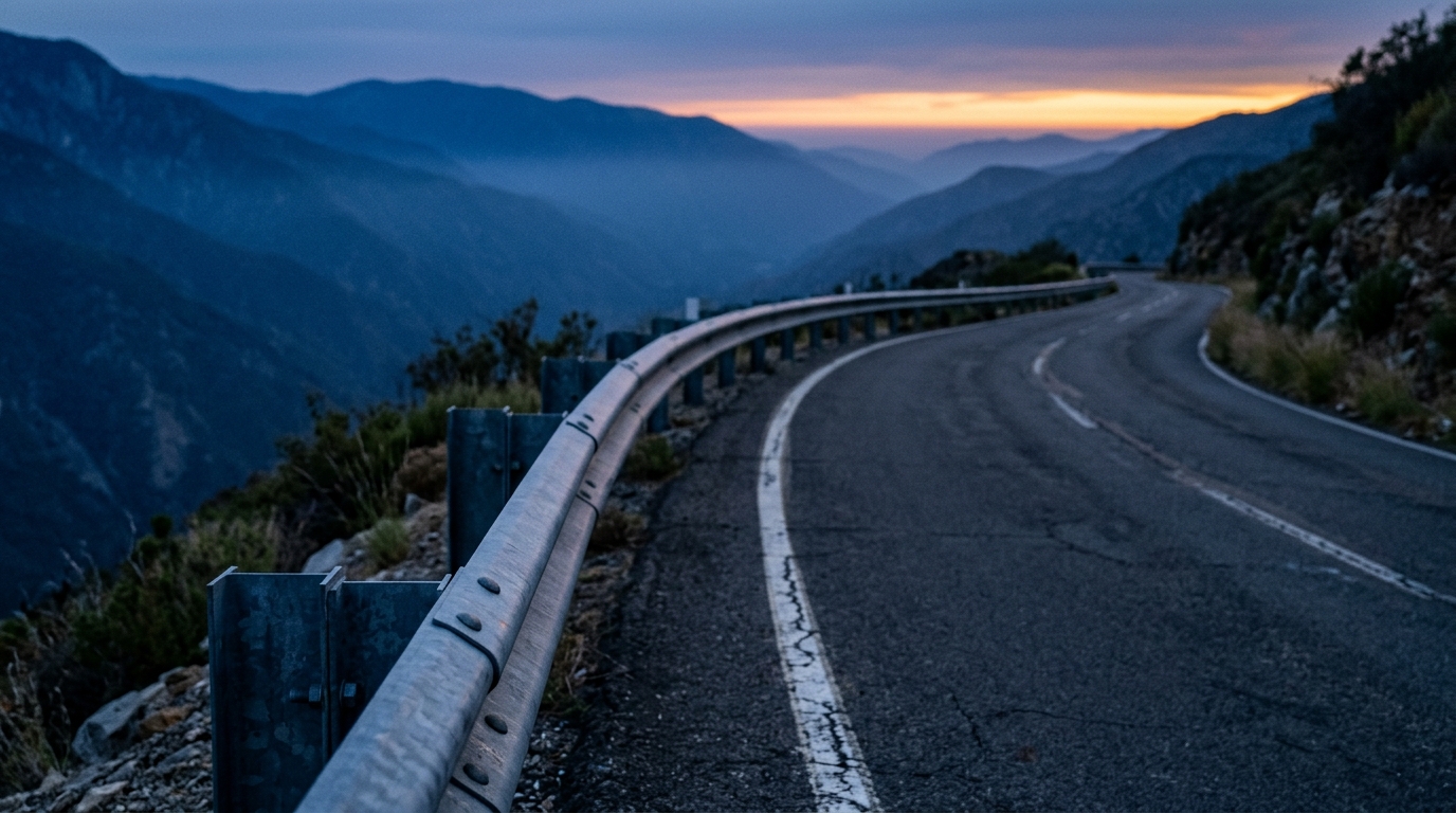 guardrail mountain road