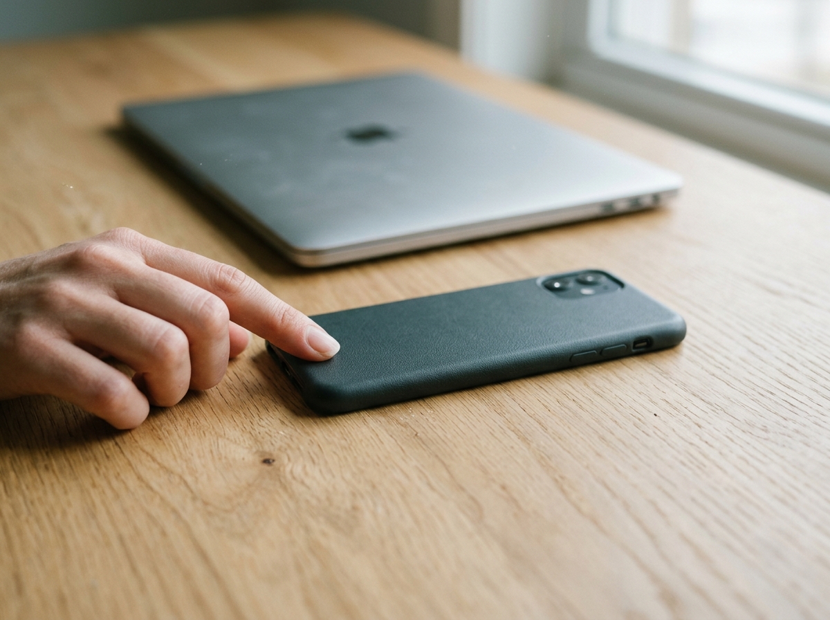 phone face down desk