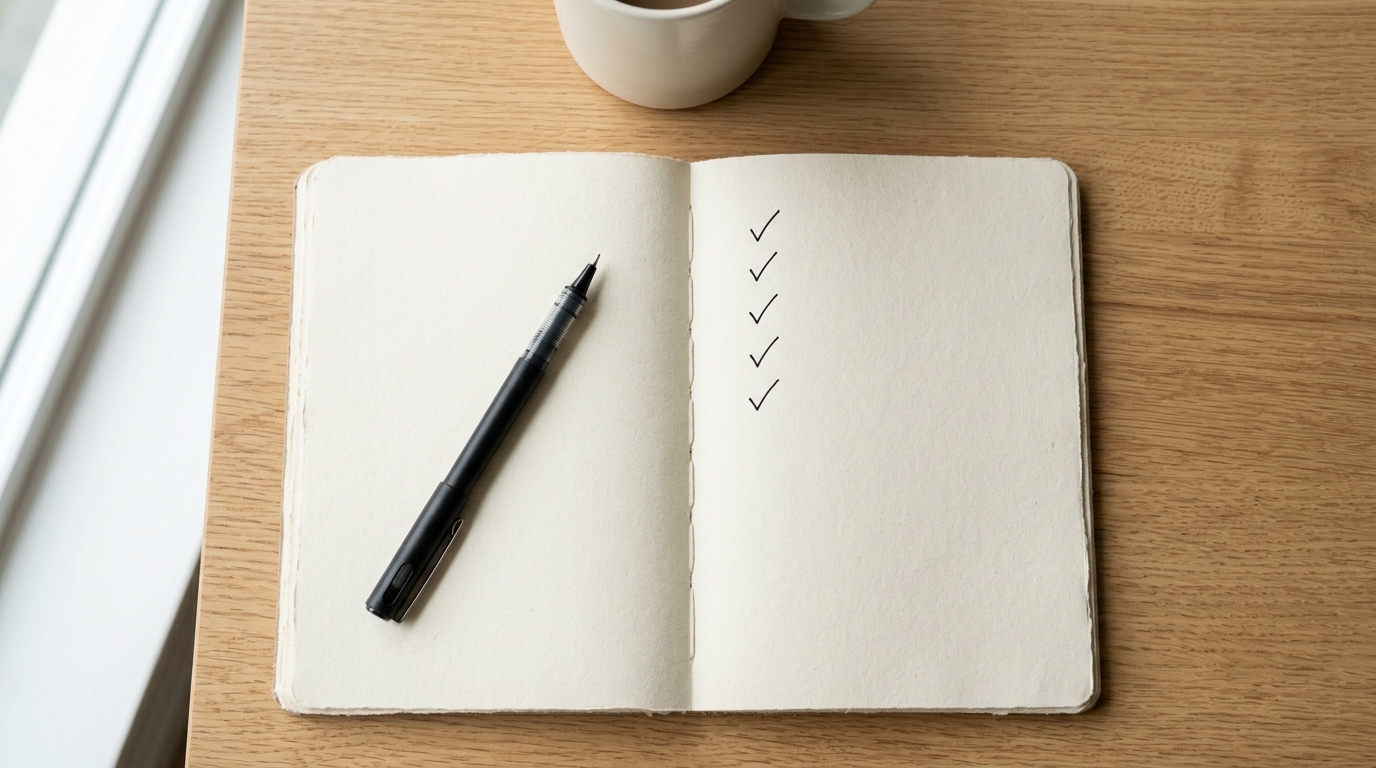 Paper weekly planner with repeating entries, the recurring version of a WhatsApp send later habit